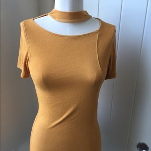 Free People’s “We the Free” Mustard Choker Top